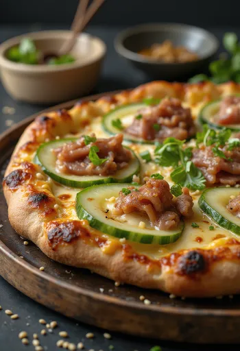 Hoisin soslu Çin Pekin ördekli Peking Duck Pizza