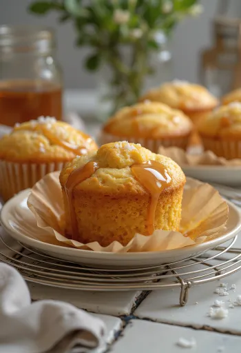 Altın sarısı üzeri karamelli muffin