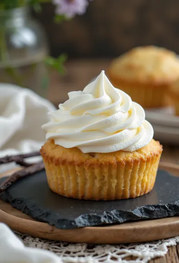 Taze pişmiş şekersiz vanilyalı cupcake