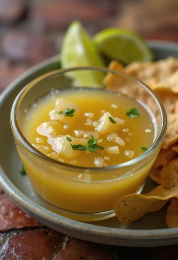 Servis edilmiş tekilalı misket limonu sosu