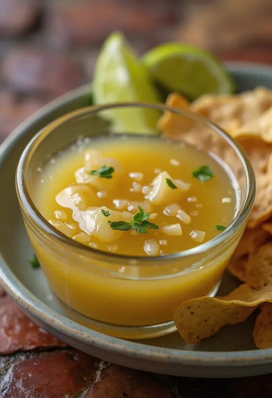 Servis edilmiş tekilalı misket limonu sosu