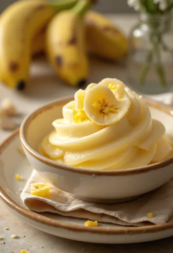 Badem file, antep fıstığı ve gül suyu ile süslenmiş Muzlu Kulfi