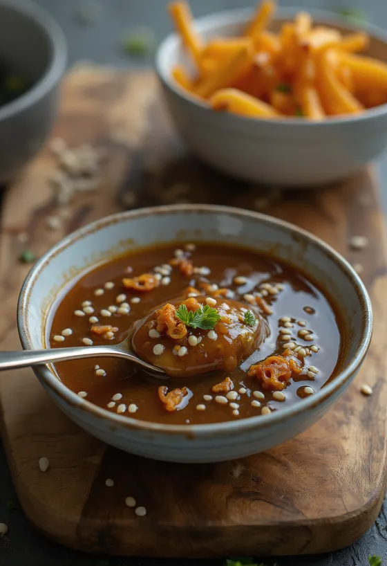 Ballı zencefilli susam sosu