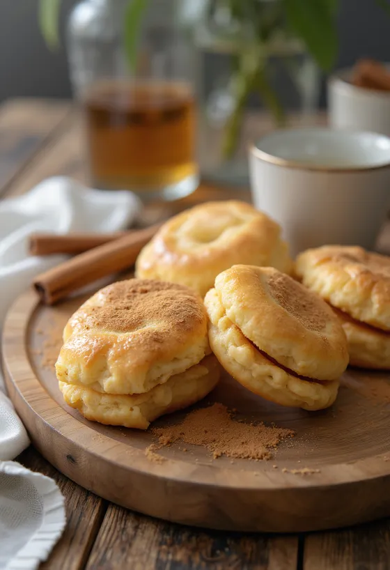 Lor peynirli tarçınlı linzer sunumu