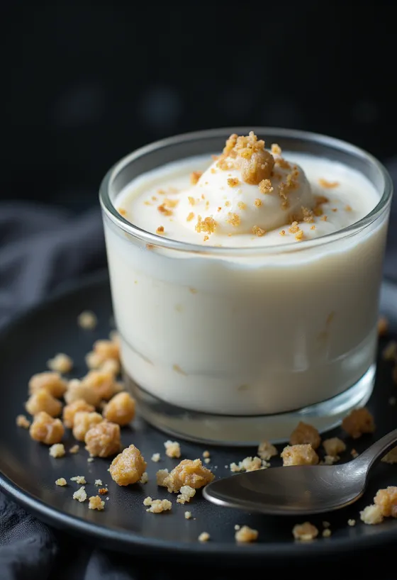 Bardakta naneli panna cotta