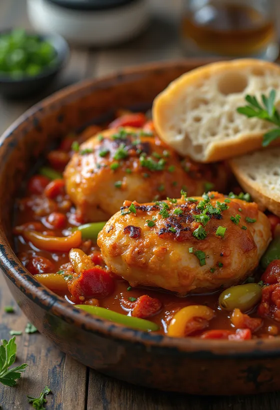 Taze servis edilen Acı Biberli Cacciatore