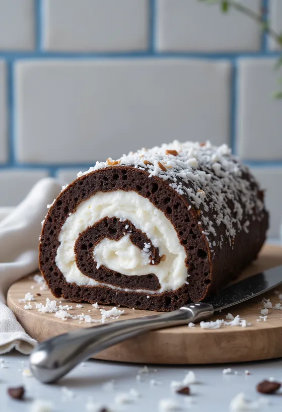 Ev yapımı tarife göre Hindistan cevizli rulo