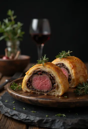 Servis edilmiş Beef Wellington