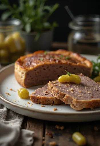 Kızarmış ekmek ile servis edilmiş Fransız ciğer pate