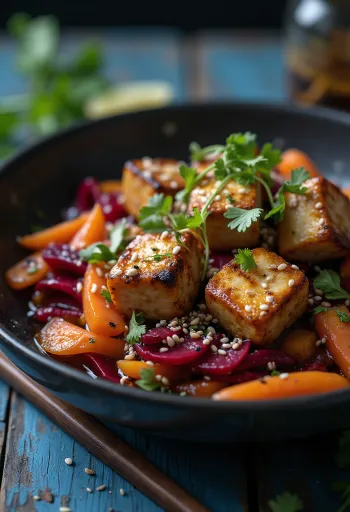 Pancarlı wok tofu