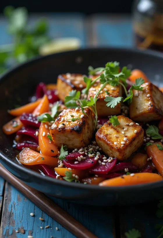 Pancarlı wok tofu