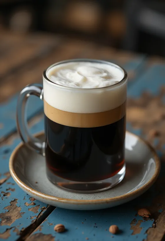 Krema ve viski ile süslenmiş Irish Coffee