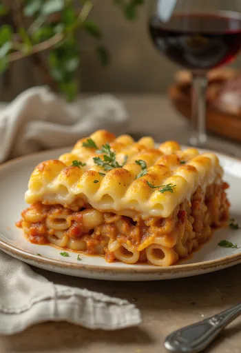 Servis edilmiş Pastitsio