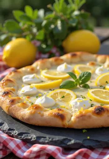 Servis edilmiş Pizza al Limone