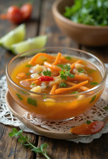 Servis edilmiş nuoc cham sosu