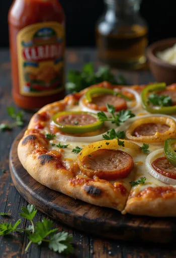 Brezilya peyniri ve füme sosisli Pizza Carioca