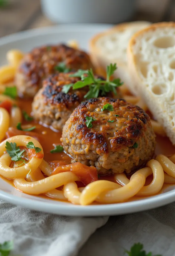 Çıtır kabuklu, sulu kıymadan yapılmış köfte