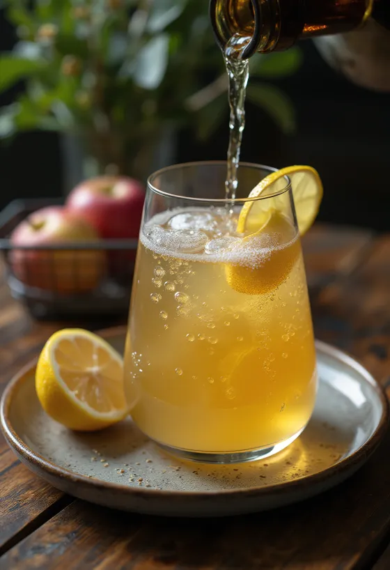 Bardakta servis edilmiş İspanyol Sidra Cider