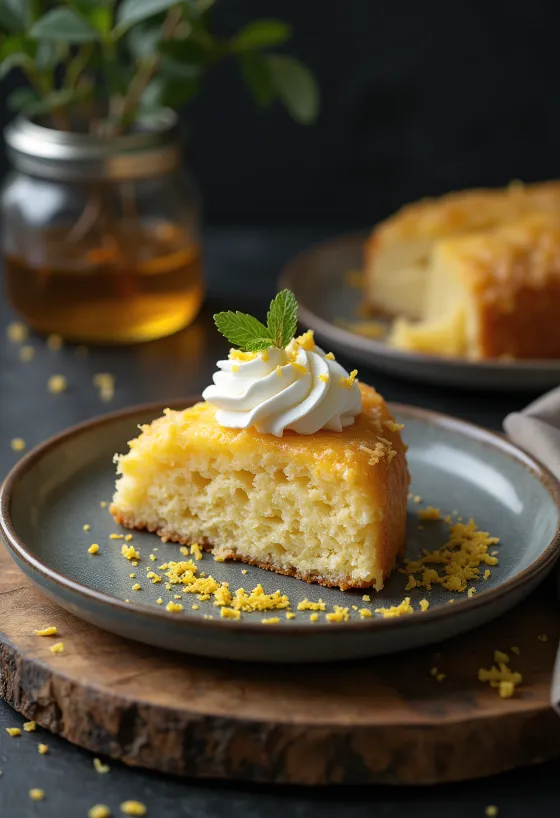 Taze meyvelerle süslenmiş hindistan cevizi unlu pasta