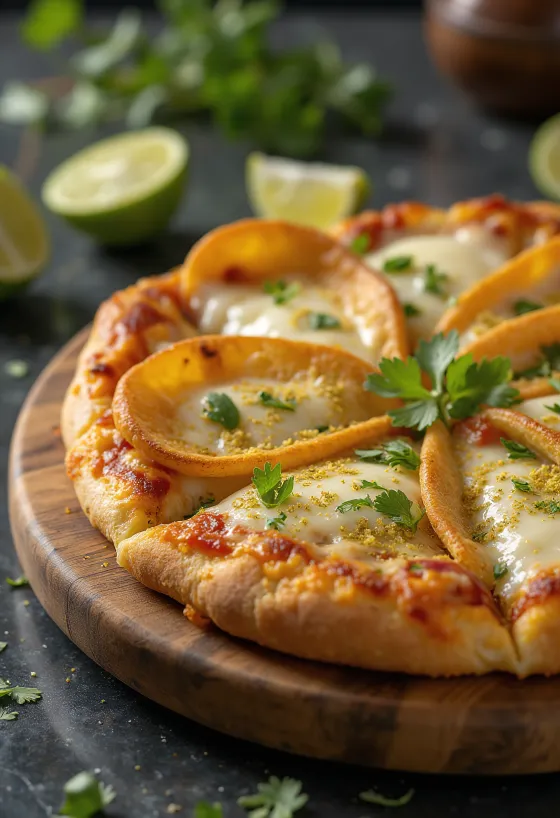 Servis edilmiş Pizza Costarricense