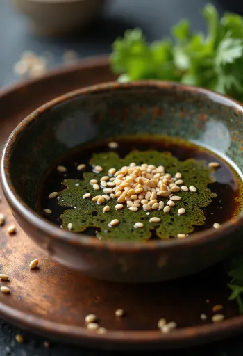 Suşi yanında servis edilmiş wasabili soya sosu