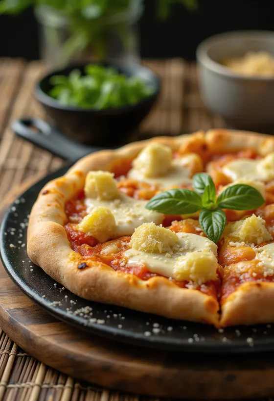 Enginar ve peynirli Pizza ai Carciofini