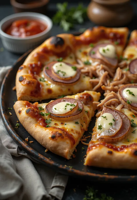 Servis edilmiş Pizza Cubana