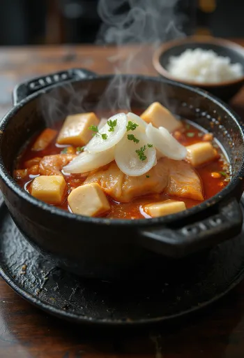 Domi Maeuntang JJigae, kimchili Kore baharatlı balık çorbası