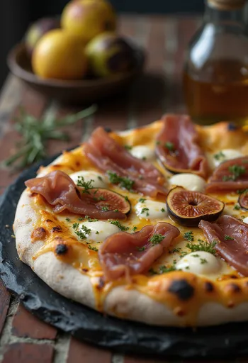 İncir ve jambonlu Pizza ai Fichi e Prosciutto