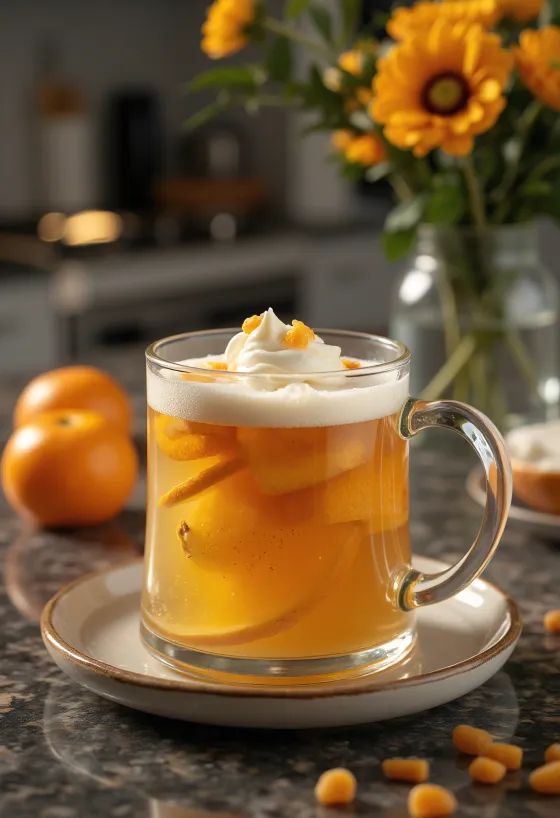 Naneli narenciyeli cider bardakta servis edilmiş