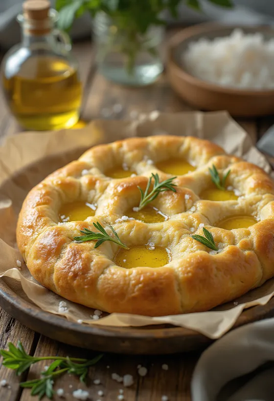 Paleo diyet focaccia servis edilmiş
